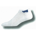 White Heel & Toe or Tube Sock Footie w/ Knit-in Design (10-13 Large)